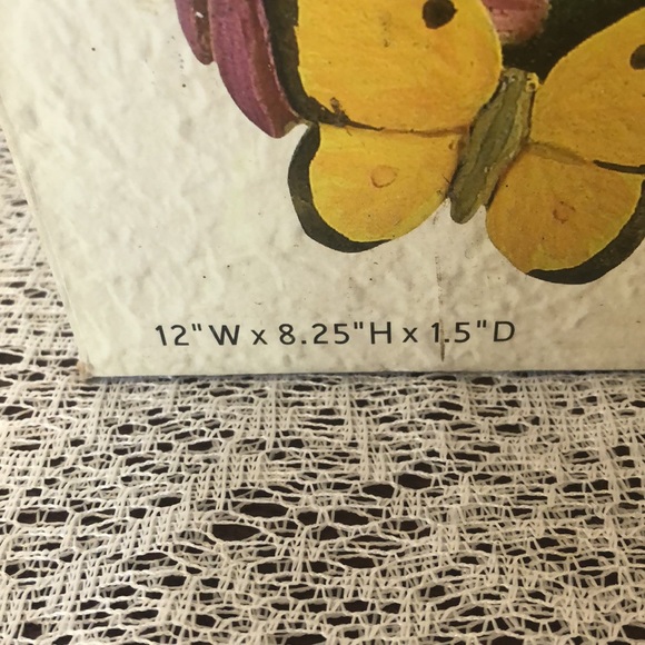 Hand-painted Welcome Sign Butterflies Garden Sign Patio Porch NIB - Picture 8 of 14